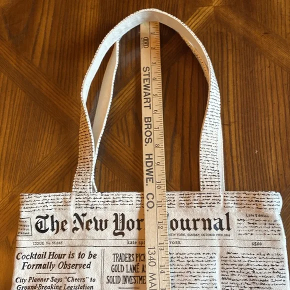 Kate Spade Canvas NY Newspaper Print Tote Bag - Picture 6 of 9